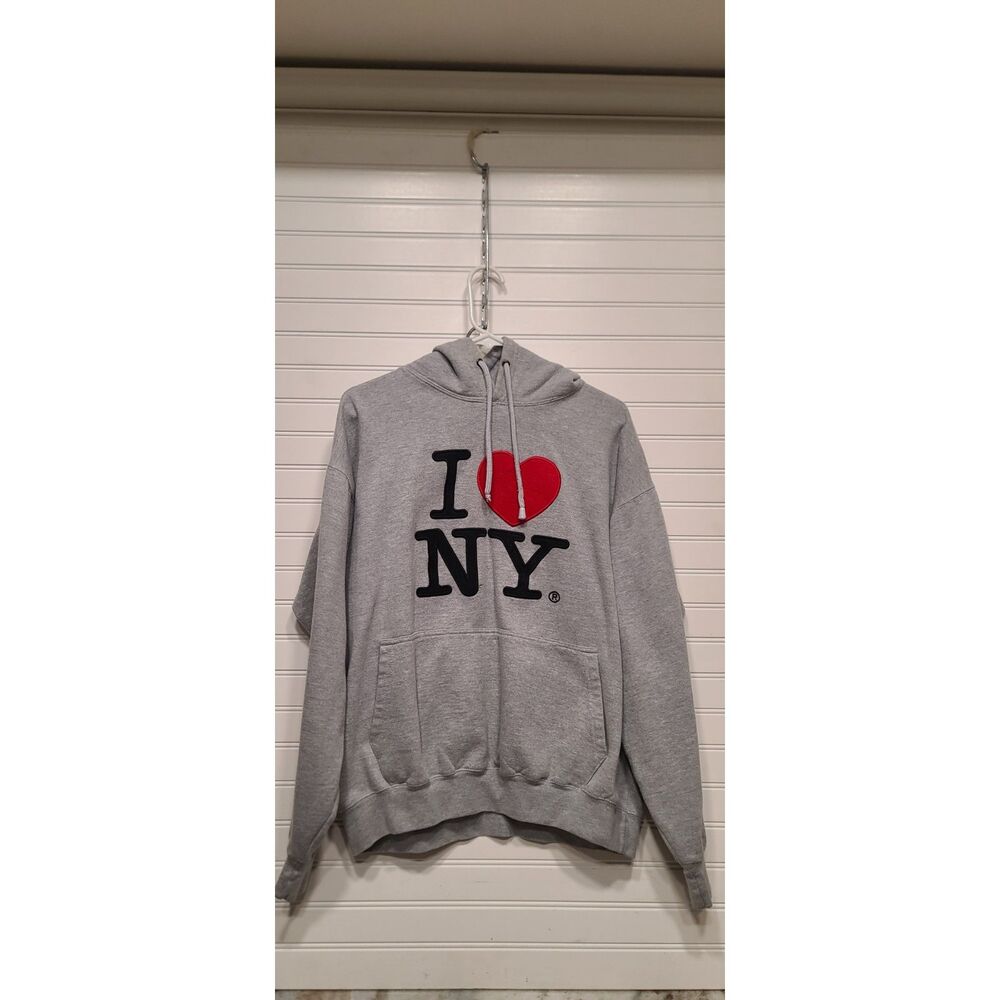 I Love NY Gray Crewneck Sweatshirt Officially Licensed Size L